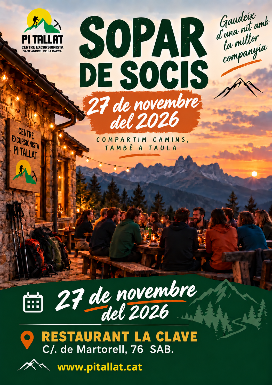 sopar de socis bajo las estrellas